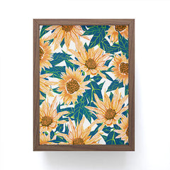83 Oranges Blush Sunflowers Framed Mini Art Print