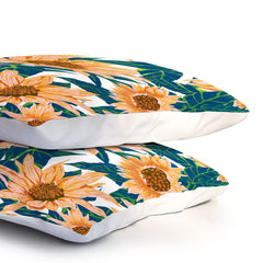 83 Oranges Blush Sunflowers Pillow Shams