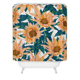 83 Oranges Blush Sunflowers Shower Curtain