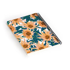 83 Oranges Blush Sunflowers Spiral Notebook