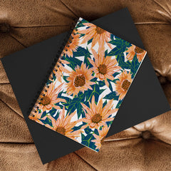 83 Oranges Blush Sunflowers Spiral Notebook