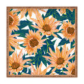 83 Oranges Blush Sunflowers Square Tray