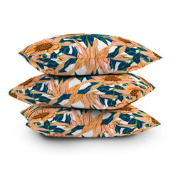 83 Oranges Blush Sunflowers Outdoor Throw Pillow