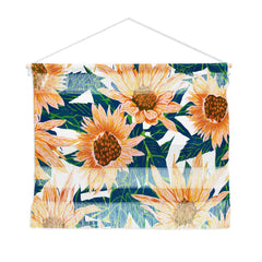 83 Oranges Blush Sunflowers Wall Hanging Landscape