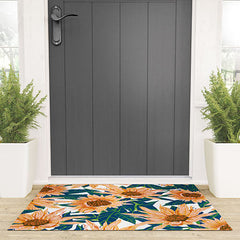 83 Oranges Blush Sunflowers Welcome Mat