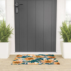 83 Oranges Blush Sunflowers Welcome Mat