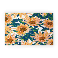 83 Oranges Blush Sunflowers Welcome Mat