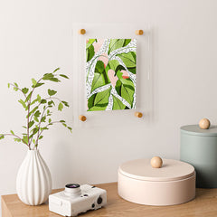 83 Oranges Blushing Leaves Floating Acrylic Print