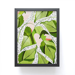 83 Oranges Blushing Leaves Framed Mini Art Print