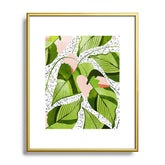83 Oranges Blushing Leaves Metal Framed Art Print