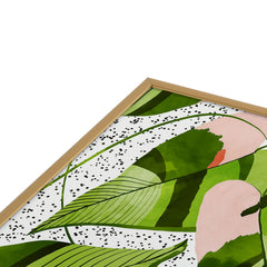 83 Oranges Blushing Leaves Square Metal Framed Art Print