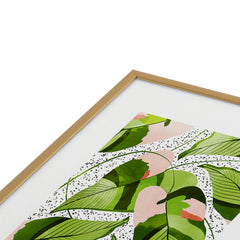 83 Oranges Blushing Leaves Metal Framed Art Print