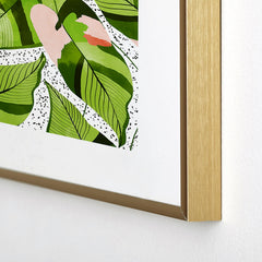 83 Oranges Blushing Leaves Metal Framed Art Print