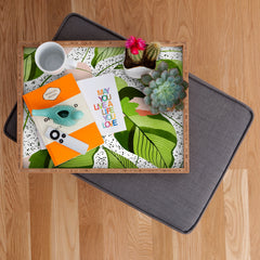 83 Oranges Blushing Leaves Rectangular Tray