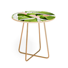 83 Oranges Blushing Leaves Round Side Table