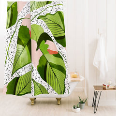 83 Oranges Blushing Leaves Shower Curtain