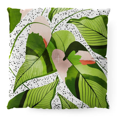 83 Oranges Blushing Leaves Floor Pillow Square