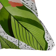 83 Oranges Blushing Leaves Throw Pillow
