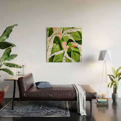 83 Oranges Blushing Leaves Wood Wall Mural
