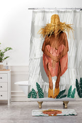 83 Oranges Bohemian Vacay Shower Curtain And Mat