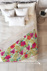 83 Oranges Bon heur Fleece Throw Blanket