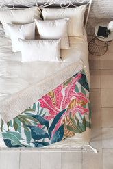 83 Oranges Botanicalia Fleece Throw Blanket