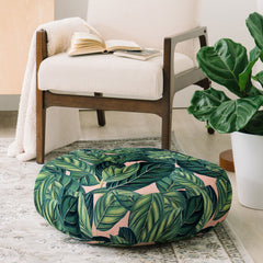 83 Oranges Botany Floor Pillow Round