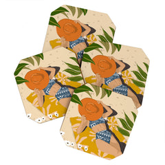 83 Oranges Bring Your Own Sunshine Coaster Set