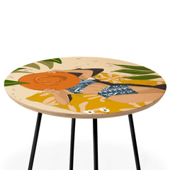83 Oranges Bring Your Own Sunshine Round Side Table