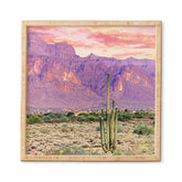 83 Oranges Cactus Sunset Framed Wall Art