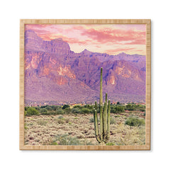 83 Oranges Cactus Sunset Framed Wall Art