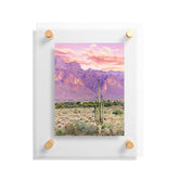 83 Oranges Cactus Sunset Floating Acrylic Print