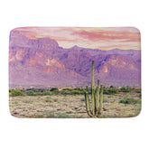 83 Oranges Cactus Sunset Memory Foam Bath Mat