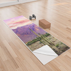 83 Oranges Cactus Sunset Yoga Towel