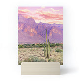 83 Oranges Cactus Sunset Mini Art Print