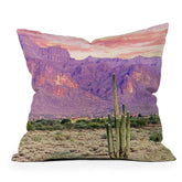 83 Oranges Cactus Sunset Throw Pillow