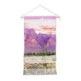 83 Oranges Cactus Sunset Wall Hanging Portrait