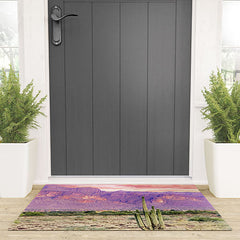 83 Oranges Cactus Sunset Welcome Mat