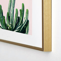 83 Oranges Cactus V6 Metal Framed Art Print