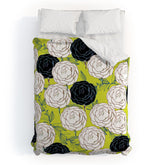 83 Oranges Carnations Duvet Cover