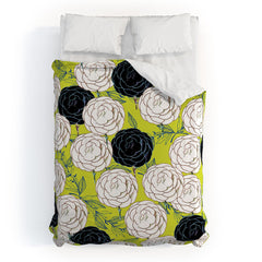 83 Oranges Carnations Duvet Cover
