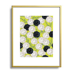 83 Oranges Carnations Metal Framed Art Print