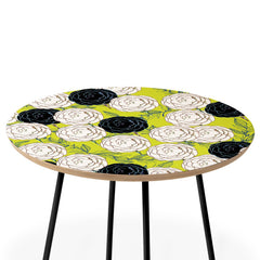 83 Oranges Carnations Round Side Table