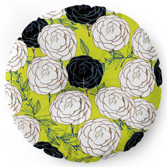 83 Oranges Carnations Floor Pillow Round
