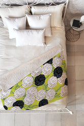 83 Oranges Carnations Fleece Throw Blanket