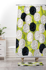 83 Oranges Carnations Shower Curtain And Mat