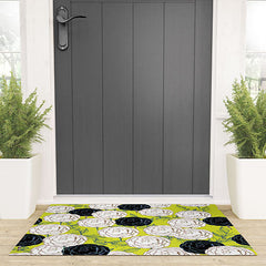 83 Oranges Carnations Welcome Mat