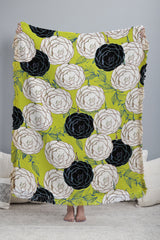 83 Oranges Carnations Throw Blanket