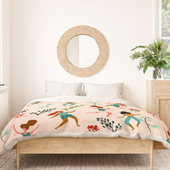 83 Oranges Central Park Zumba Duvet Cover