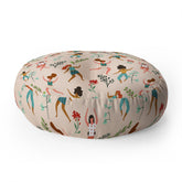 83 Oranges Central Park Zumba Floor Pillow Round
